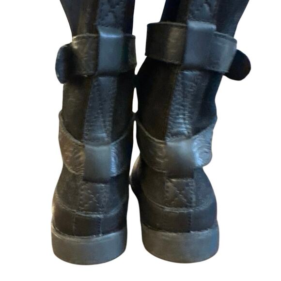 Emu Ainslie Australian black leather biker buckle strap City boots women's 8.5 - Picture 8 of 9